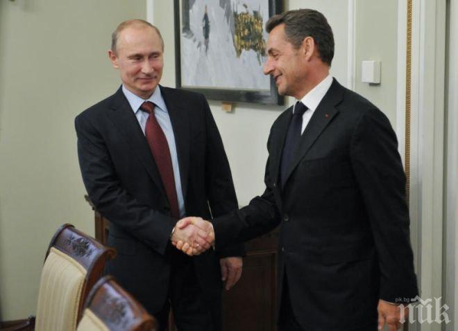 Путин и Саркози ще обсъждат актуалните двустранни и международни проблеми, включително и ситуацията в Сирия