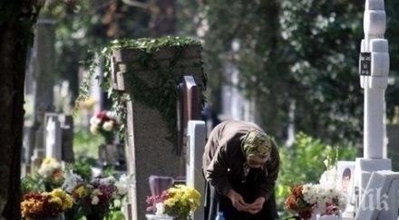психично болен разсъблече гробищата