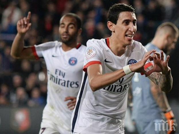 Ди Мария герой за ПСЖ при отсъствието на Ибра и Кавани