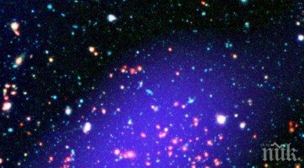 астрономи откриха гигантски галактически куп