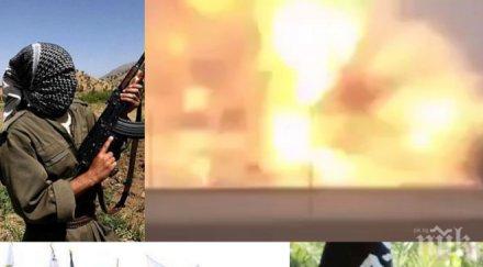 ответен удар кюрди взривиха камион джихадисти самоубийци ислямска държава видео