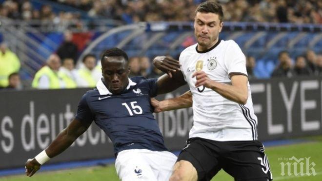 Франция удари Германия, тероризъм извън стадиона