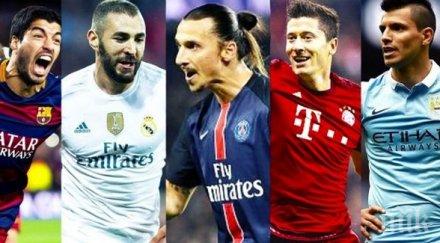 вижте голмайсторите водещите първенства европа момента