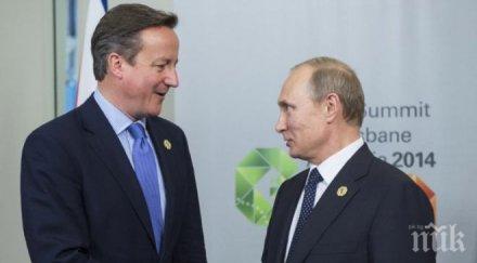 путин камерън отбелязаха позитивното двустранните отношения