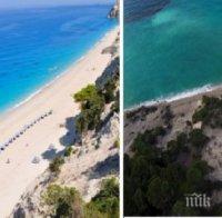 Един от най-приказните плажове изчезна от лицето на земята след земетресението край Лефкада (видео)