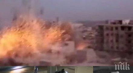 разруха смърт франция отвърна удара атакува безпощадно позиции ислямска държава уникални кадри