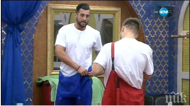 Лют скандал между мъжкарите в Биг брадър ол старс! Джаферович скочи на Боби: Ти си фалшив и тъп, Плейбоя: Абе ей, а кой четка бастуна на Евгени?!