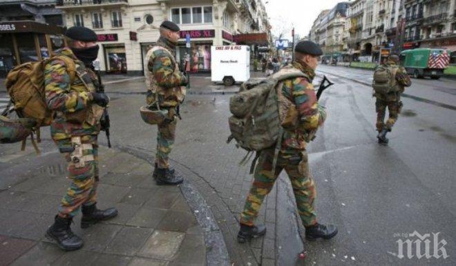 Патрули от армия и полиция шетат по улиците на Брюксел