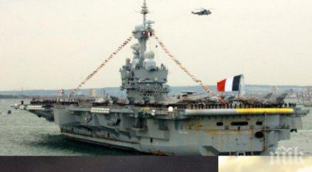 франция започва все ожесточени удари терористите пръв път корабът шарл гол удари ислямска държава видео