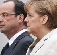 Ангела Меркел пристига в Париж за преговори с Франсоа Оланд