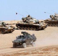 Турция настъпва към сирийската граница с 20 нови танка, отсреща идва армията на Асад