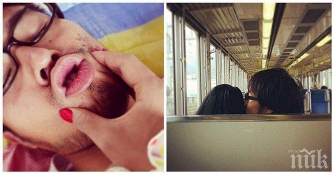 Той реши да се похвали със своята приятелка. Която разбереш коя е тя, ще паднеш от стола!