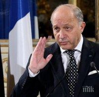 Лоран Фабиюс: Оланд е обсъдил в Москва въпроса за снемането на санкциите срещу Русия

