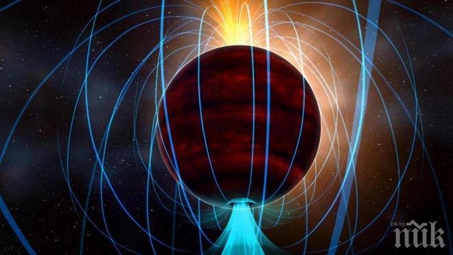 Една малка звезда има магнитно поле, което е стотици по-мощно от това на Слънцето