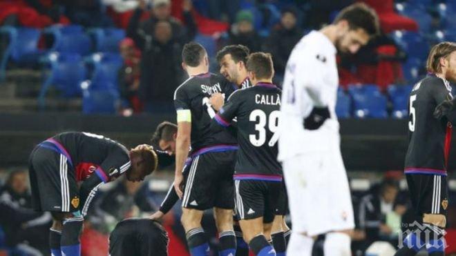 Базел се спаси от загуба след зрелище срещу десетима от Фиорентина