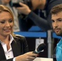 След първия сет: Гришо обеща да е още по-добър, а Монфис се закани, че ще разкрие стратегията си, но на френски език (снимки)