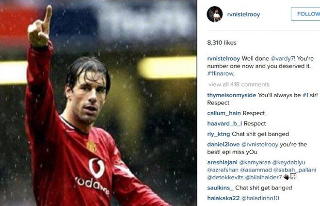 Ван Нистелрой поздрави Варди за рекорда