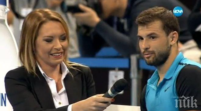 След първия сет: Гришо обеща да е още по-добър, а Монфис се закани, че ще разкрие стратегията си, но на френски език (снимки)