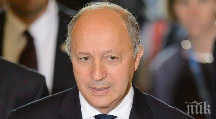 лоран фабиюс сътрудничеството сирийската армия възможно асад