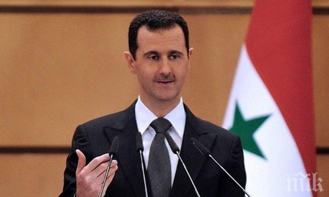 Башар Асад: Сирийците ще одобрят провеждането в Прага на мирна конференция за държавата им