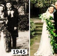 98-годишни съпрузи пресъздават сватбата си след 70 години успешен брак. Уникално!