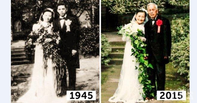 98-годишни съпрузи пресъздават сватбата си след 70 години успешен брак. Уникално!