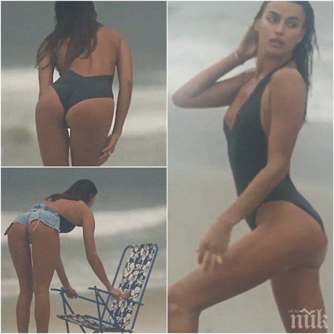 Става горещо! Вижте сочните форми на тигрицата Ирина Шейк (снимки и видео)