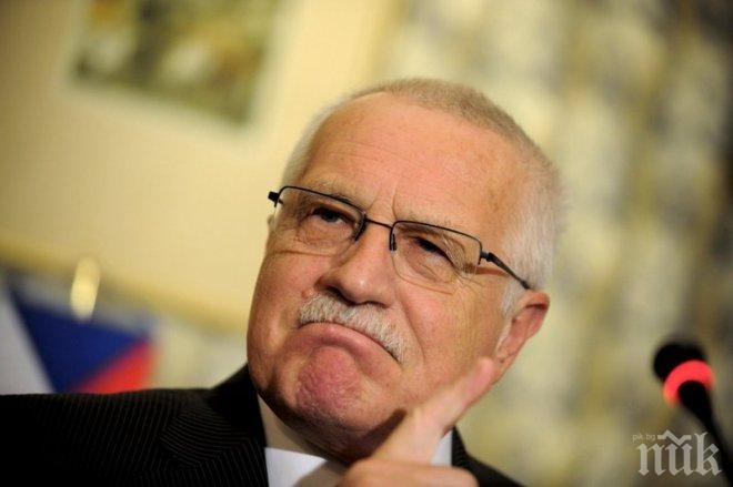 Вацлав Клаус: Елитът на ЕС цели унищожаването на националностите 