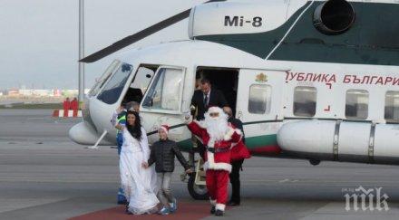 дядо коледа кацна летище софия снимки