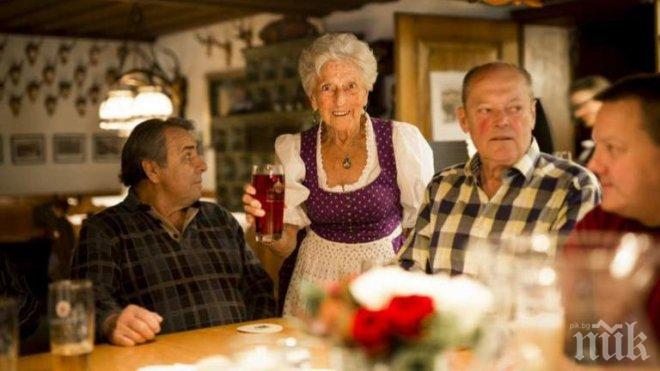 Най-възрастната келнерка в Германия е на 92