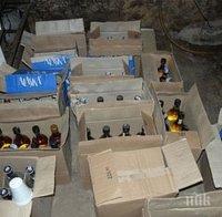 Разбиха цех за фалшив алкохол в София
