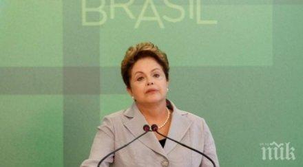 десетки хиляди души демонстрации подкрепа президента бразилия дилма русеф