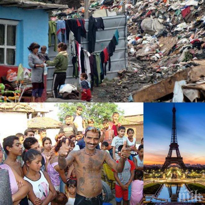 Наши роми втрещиха Европа! Изградиха бордей от отпадъци в един от най-красивите градове на света - Париж