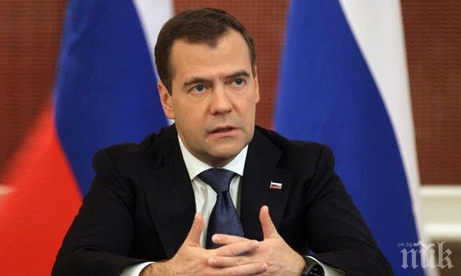 Медведев подписа постановление за въвеждането на контрасанкции срещу Украйна
