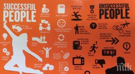 разлики успешните неуспешните хора