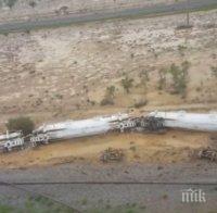 Извънредно положение в Австралия: Влак дерайлира и разля 200 000 литра сярна киселина