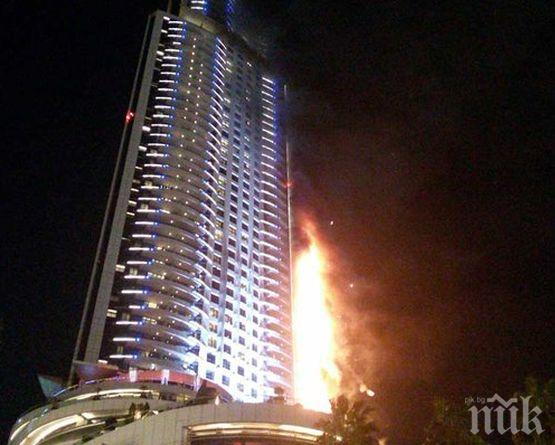 Инцидентът с горящ хотел в Дубай отне човешки живот
