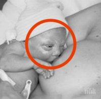 Новородено бебе суче от майка си. Но когато се вгледаш по-близо? О, Боже мой!