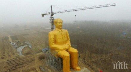 издигнаха огромна статуя мао цзедун китай