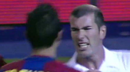 историческо меле зидан луис енрике сблъсък терена видео