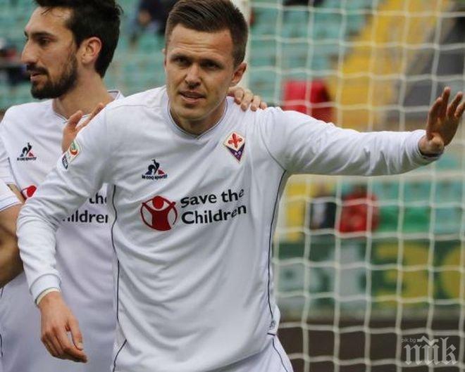 Фиорентина на върха след успех над Чочев и компания