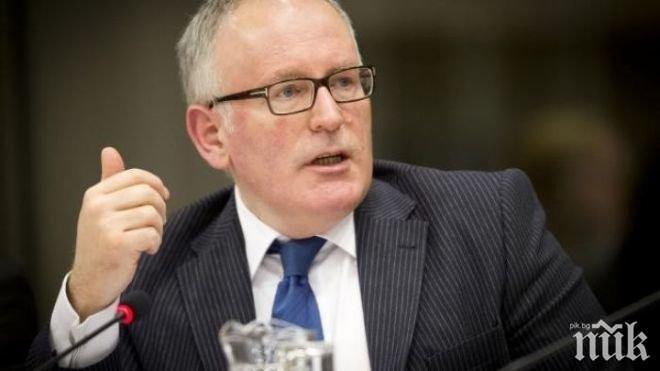 Франс Тимерманс ще посети на 10 януари Турция, за да обсъди проблема с мигрантите