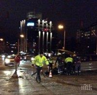 Катастрофиралият в София автобус, помел такси и джип и почти влязъл във вход на подлез 