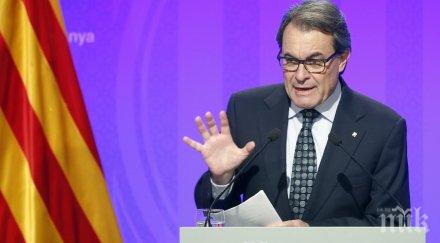 премиерът сепаратист каталуния артур мас отказа нов мандат