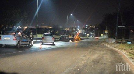 тежка катастрофа варна голф разби мокрия асфалт снимки