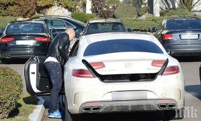 Валери Божинов кара най-скъпата кола в Партизан (снимки)