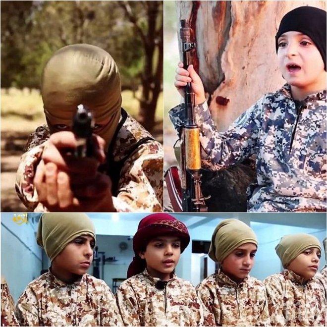 ЕКСКЛУЗИВНО в ПИК! Ислямска държава взима деца от семействата им и ги кара да убиват родителите си! Вижте как обучават невръстните хлапета на зверства (снимки)