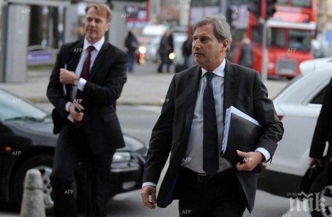 Еврокомисарят Йоханес Хан призова за актуализиране на избирателния списък до 24 април