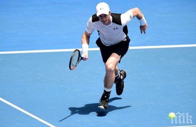 Анди Мъри продължава без загубен сет в Мелбърн