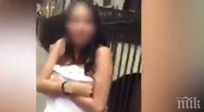 Наказание! Мъж изхвърли жена си гола на улицата (видео)